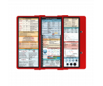 WhiteCoat Clipboard® Trifold - Red Critical Care Edition